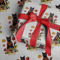 Kwanzaa Blessings Wrapping Paper Roll Funny Cat African Heritage Gift - Wonder Print Shop