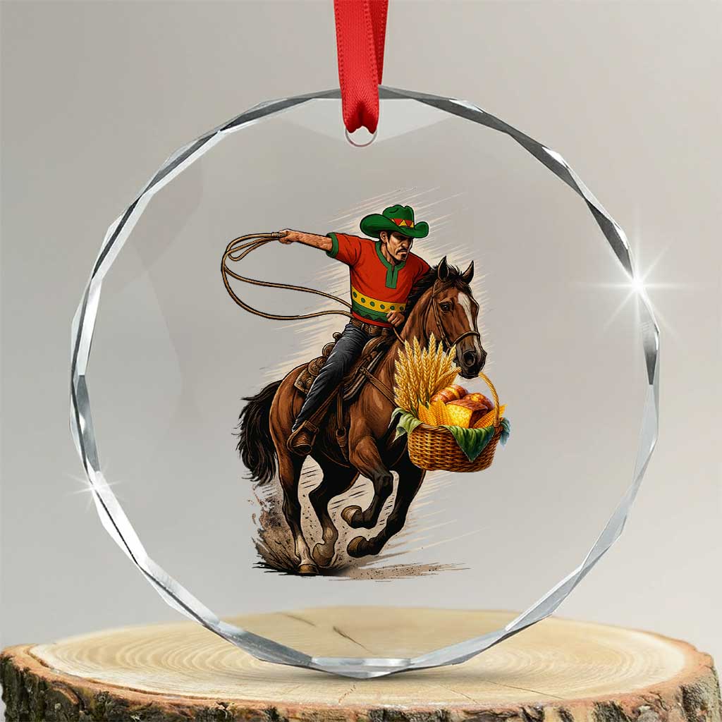 Kwanzaa Cowboy Crystal Glass Ornament Funny African American Festival Gift - Wonder Print Shop