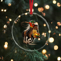 Kwanzaa Cowboy Crystal Glass Ornament Funny African American Festival Gift - Wonder Print Shop