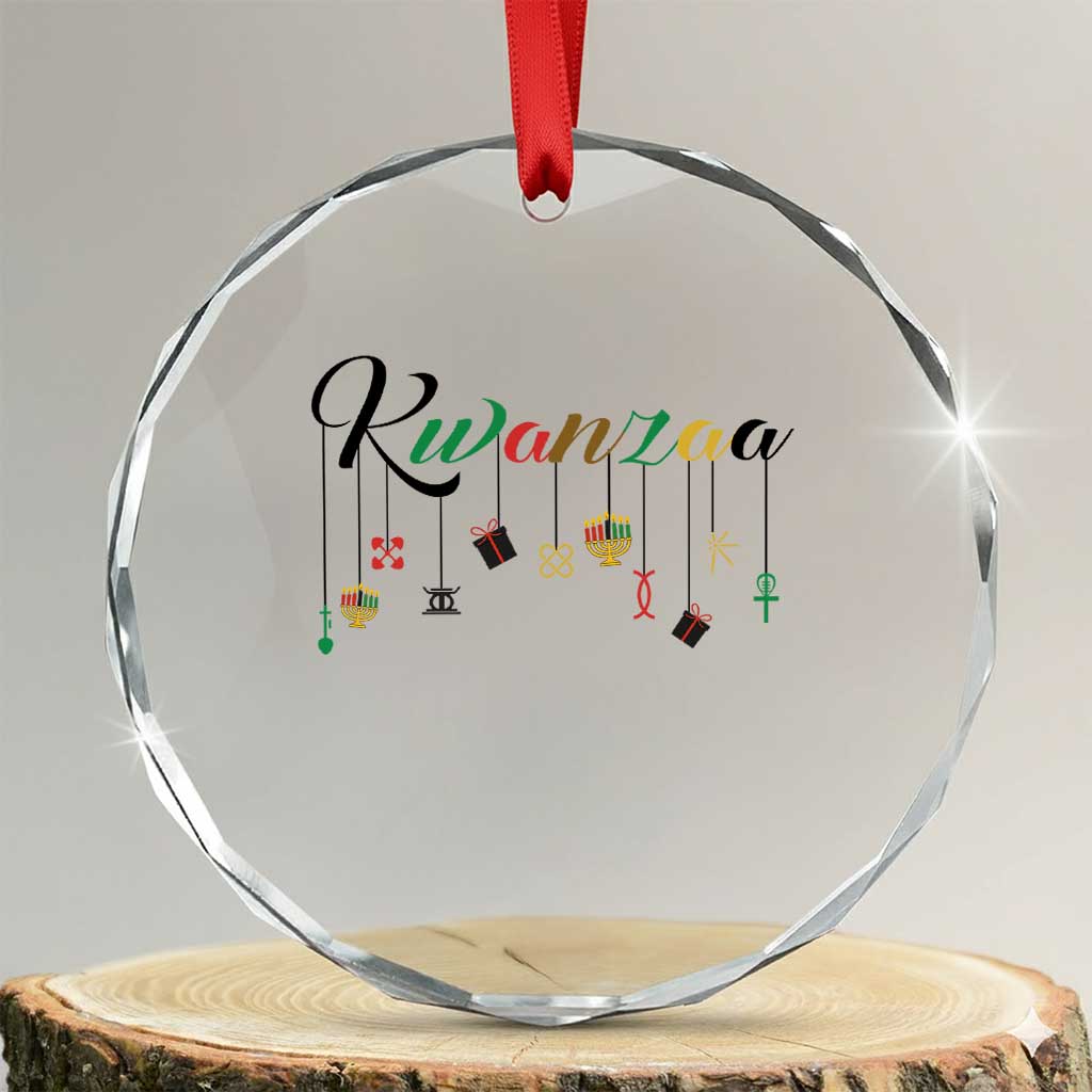 Kwanzaa Crystal Glass Ornament Lights Of Unity Seven Principles Heritage Gift - Wonder Print Shop