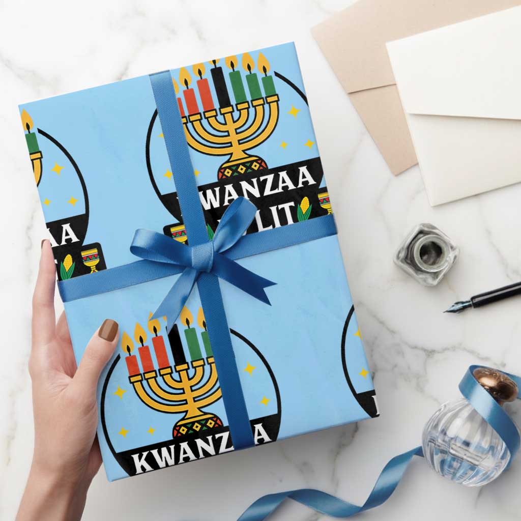 Kwanzaa Is Lit Wrapping Paper Roll Funny African American Holiday Gift - Wonder Print Shop