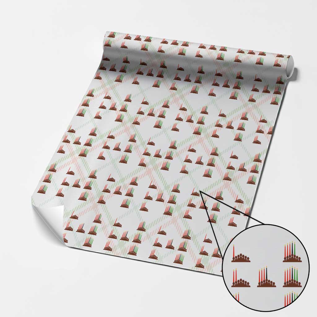 Kwanzaa Kinara Seven Candles African American Holiday Wrapping Paper Roll - Wonder Print Shop