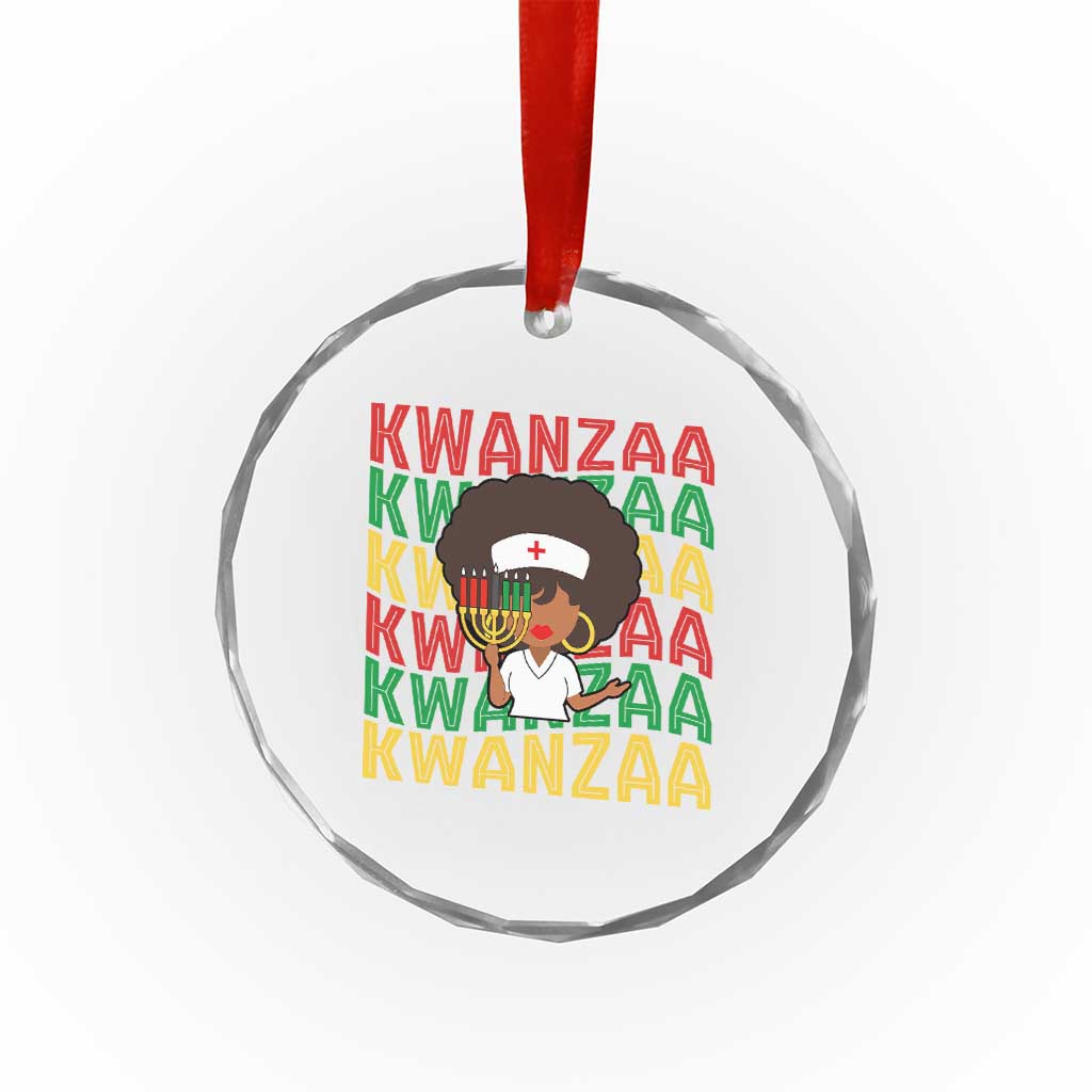 Kwanzaa Nurse Pride Crystal Glass Ornament African Heritage Holiday Gift - Wonder Print Shop