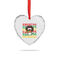 Kwanzaa Nurse Pride Heart Crystal Glass Ornament African Heritage Holiday Gift - Wonder Print Shop