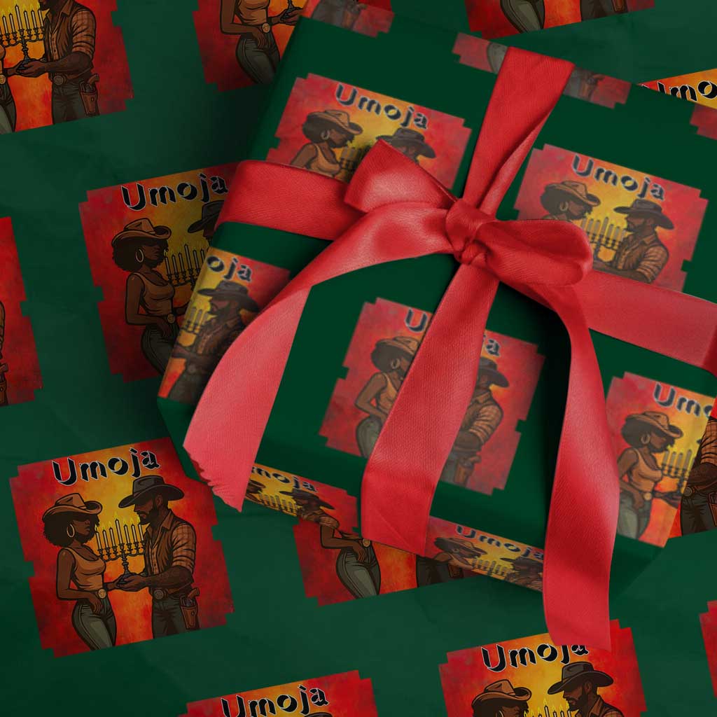 Kwanzaa Umoja Togetherness Wrapping Paper Roll Cowboy Cowgirl African Heritage Gift - Wonder Print Shop