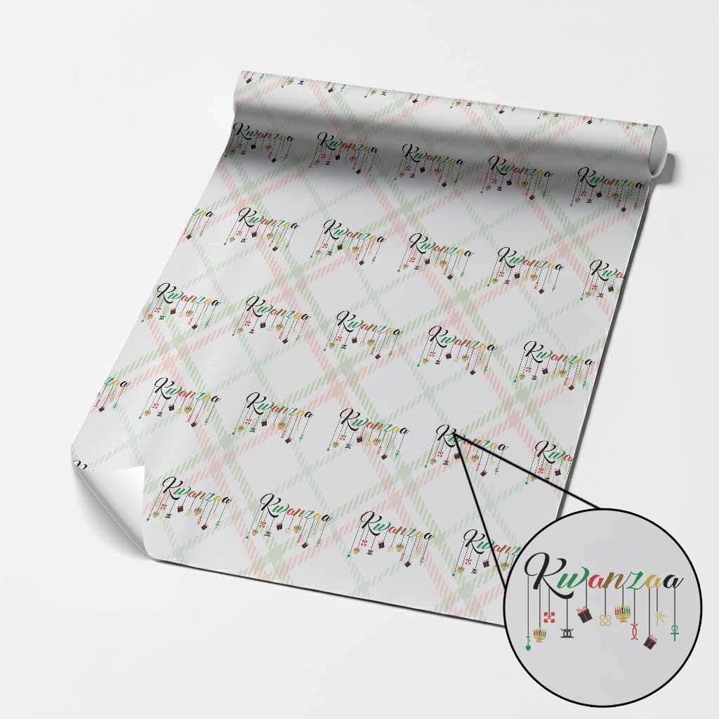 Kwanzaa Wrapping Paper Roll Lights Of Unity Seven Principles Heritage Gift - Wonder Print Shop