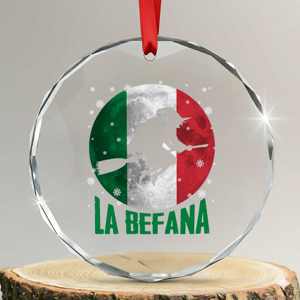 La Befana Italian Christmas Crystal Glass Ornament Xmas Witch Folklore Italy Holiday - Wonder Print Shop