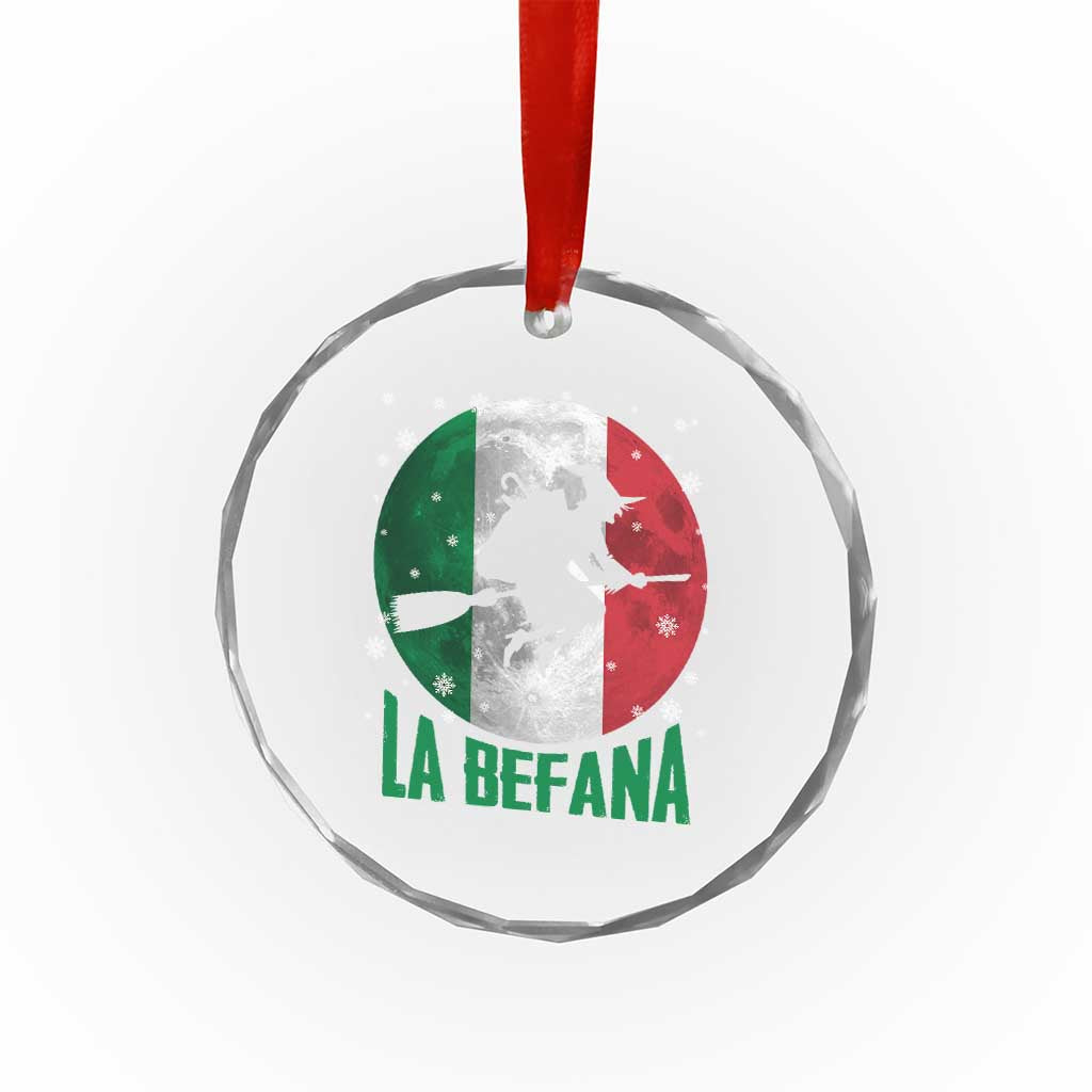 La Befana Italian Christmas Crystal Glass Ornament Xmas Witch Folklore Italy Holiday - Wonder Print Shop
