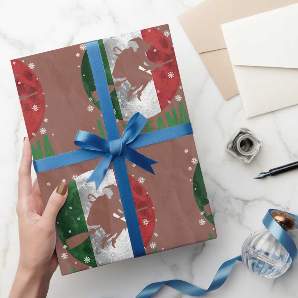 La Befana Italian Christmas Wrapping Paper Roll Xmas Witch Folklore Italy Holiday - Wonder Print Shop