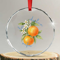 La Dolce Vita Oranges Crystal Glass Ornament Romantic Italian Citrus Blossom Mediterranean Charm TS02