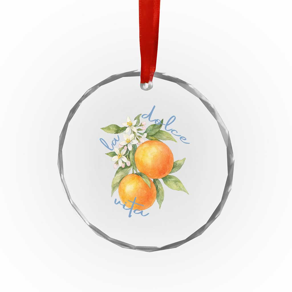 La Dolce Vita Oranges Crystal Glass Ornament Romantic Italian Citrus Blossom Mediterranean Charm TS02