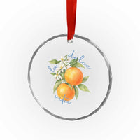 La Dolce Vita Oranges Crystal Glass Ornament Romantic Italian Citrus Blossom Mediterranean Charm TS02