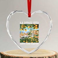 La Dolce Vita Taste Like Lemons Heart Crystal Glass Ornament Retro Italian Village Citrus Summer Wanderlusters - Wonder Print Shop