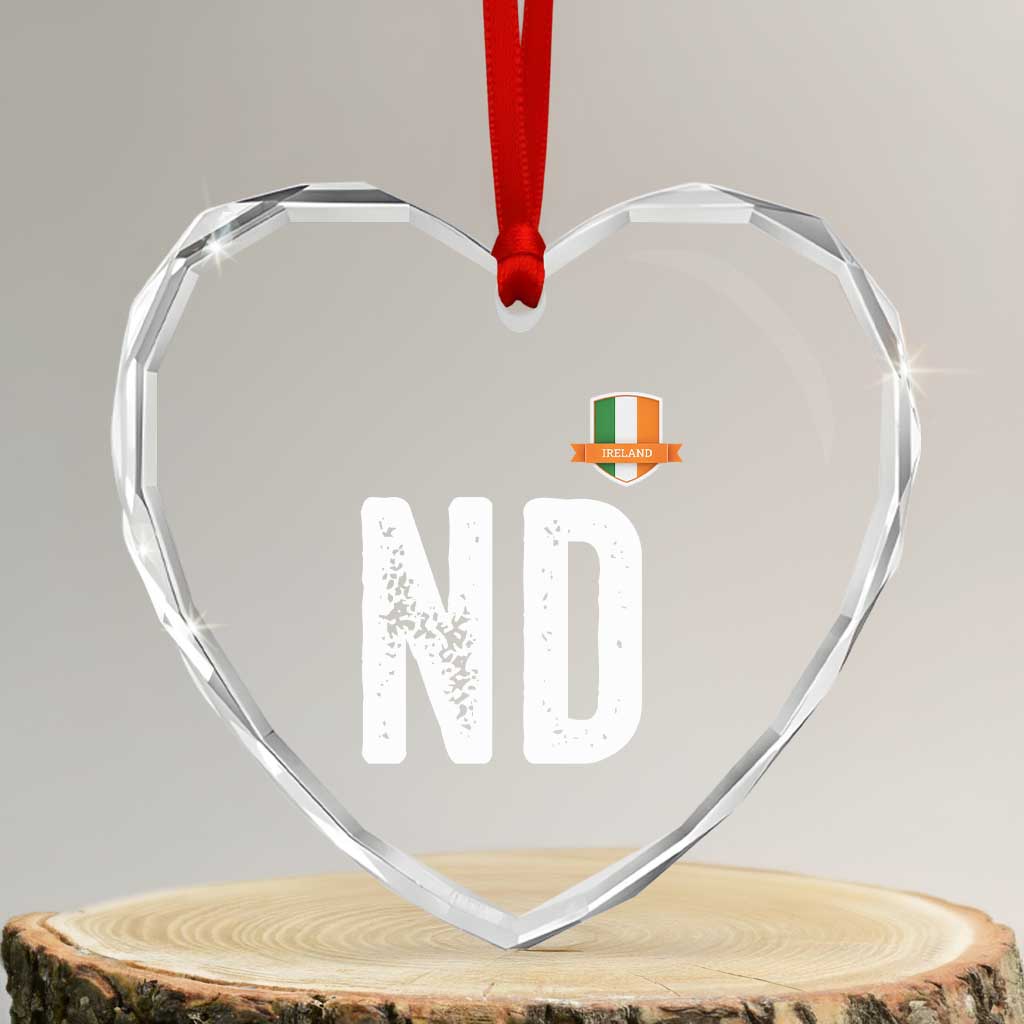 LA Ireland Matching Group Heart Crystal Glass Ornament Irish Pride St Patricks Day Family or Friends