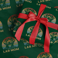 Lab Mom Wrapping Paper Roll Retro Sunset Dog Mom Gift - Wonder Print Shop