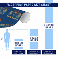Lab Mom Wrapping Paper Roll Retro Sunset Dog Mom Gift - Wonder Print Shop