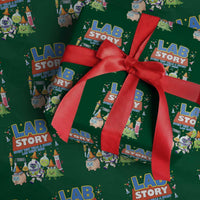 Lab Story Every Test Tells a Story Lab Week 2026 Wrapping Paper Roll Science Characters Lab Techs Medical Laboratory