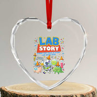 Lab Story Every Test Tells a Story Lab Week 2026 Heart Crystal Glass Ornament Science Characters Lab Techs Medical Laboratory