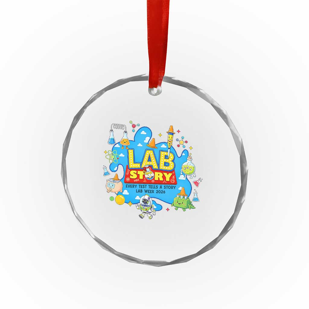 Lab Story Lab Week 2026 Celebration Crystal Glass Ornament Every Test Tells a Story Medical Lab Tech Appreciation Gift