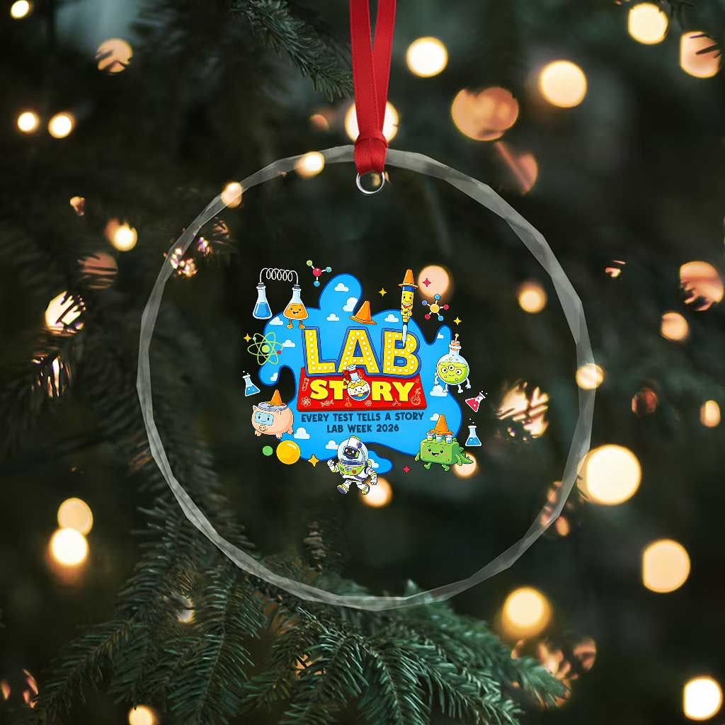 Lab Story Lab Week 2026 Celebration Crystal Glass Ornament Every Test Tells a Story Medical Lab Tech Appreciation Gift
