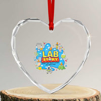 Lab Story Lab Week 2026 Celebration Heart Crystal Glass Ornament Every Test Tells a Story Medical Lab Tech Appreciation Gift