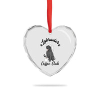 Labrador Coffee Club Heart Crystal Glass Ornament Funny Dog Lover Gift - Wonder Print Shop