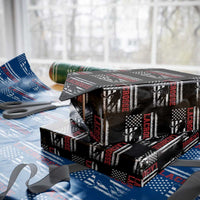 Lacrosse American Flag Lax Men 4th of July Wrapping Paper Roll