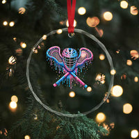 Lacrosse Drip Ice Cream Lax Helmet Sticks Sport Player Crystal Glass Ornament