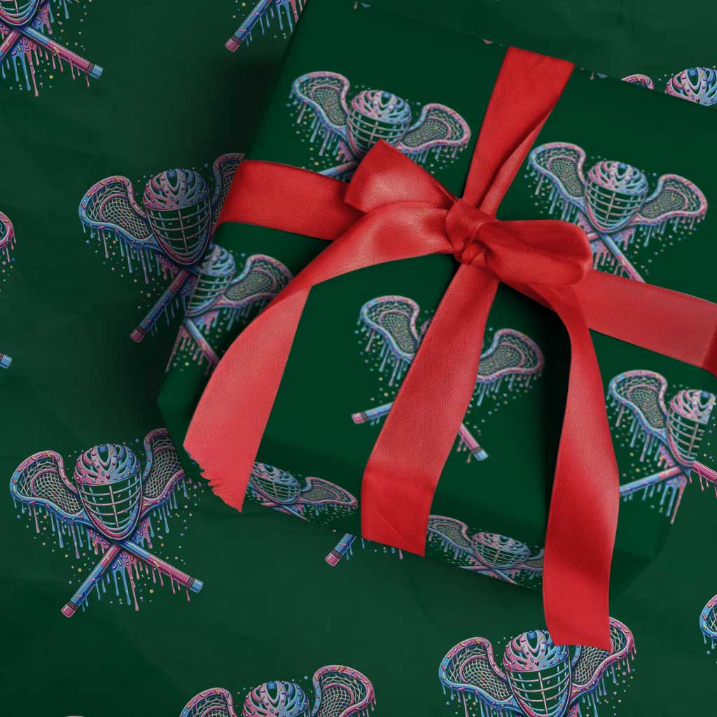 Lacrosse Drip Ice Cream Lax Helmet Sticks Sport Player Wrapping Paper Roll