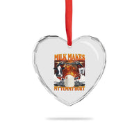 Lactose Intolerant Meme Heart Crystal Glass Ornament Milk Makes My Tummy Hurt Vintage Bootleg Graphic