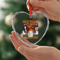 Lactose Intolerant Meme Heart Crystal Glass Ornament Milk Makes My Tummy Hurt Vintage Bootleg Graphic