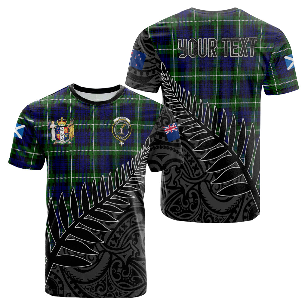 lammie-tartan-family-crest-t-shirt-with-fern-leaves-and-coat-of-arm-of-nea-zealand