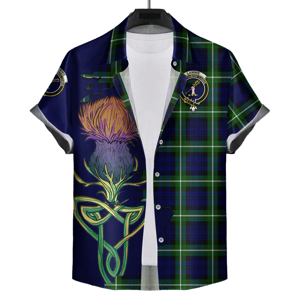 lammie-tartan-plaid-short-sleeve-button-down-shirt-tartan-crest-with-thistle-and-scotland-map-short-sleeve-button-shirt