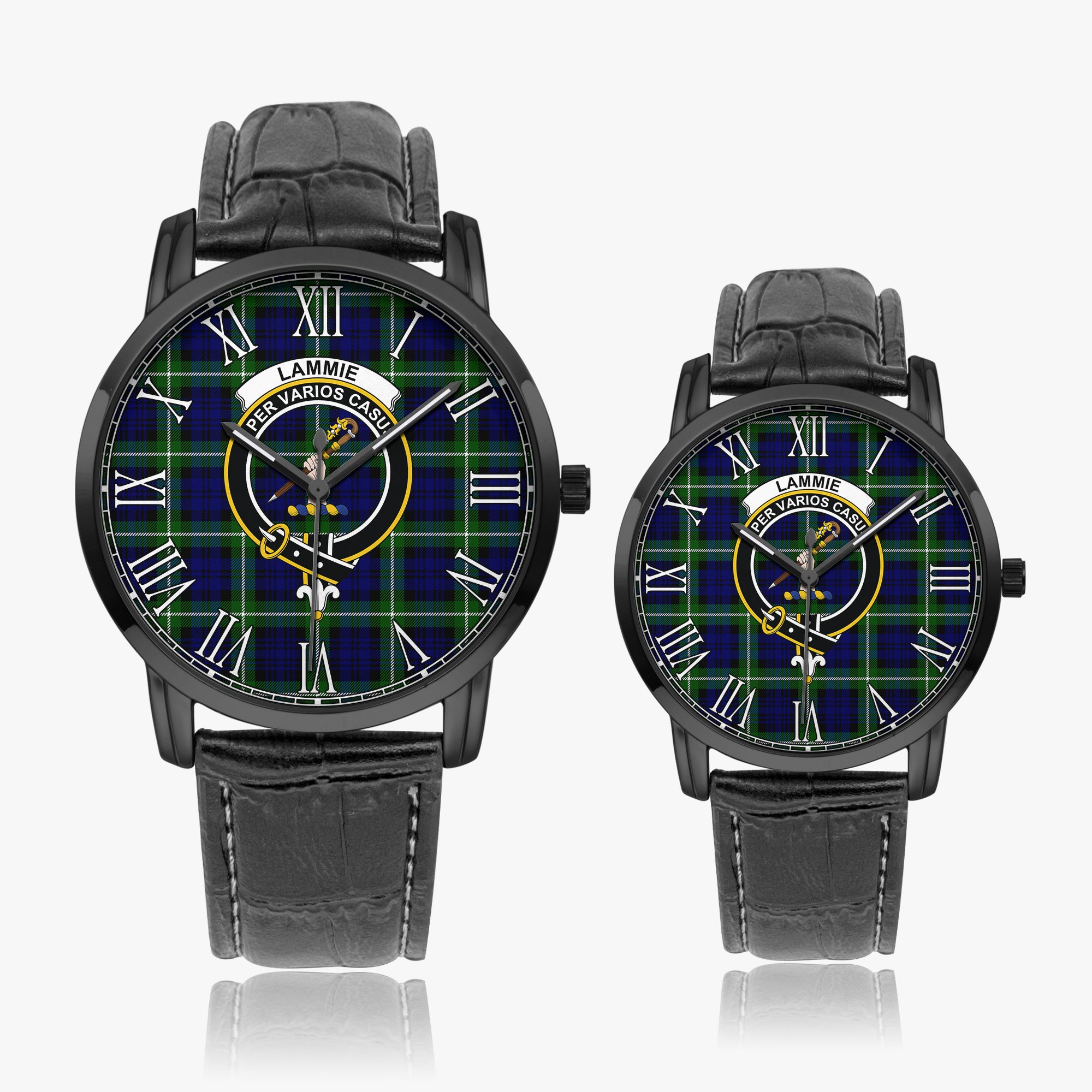 lammie-family-crest-quartz-watch-with-leather-strap-tartan-instafamous-quartz-leather-strap-watch