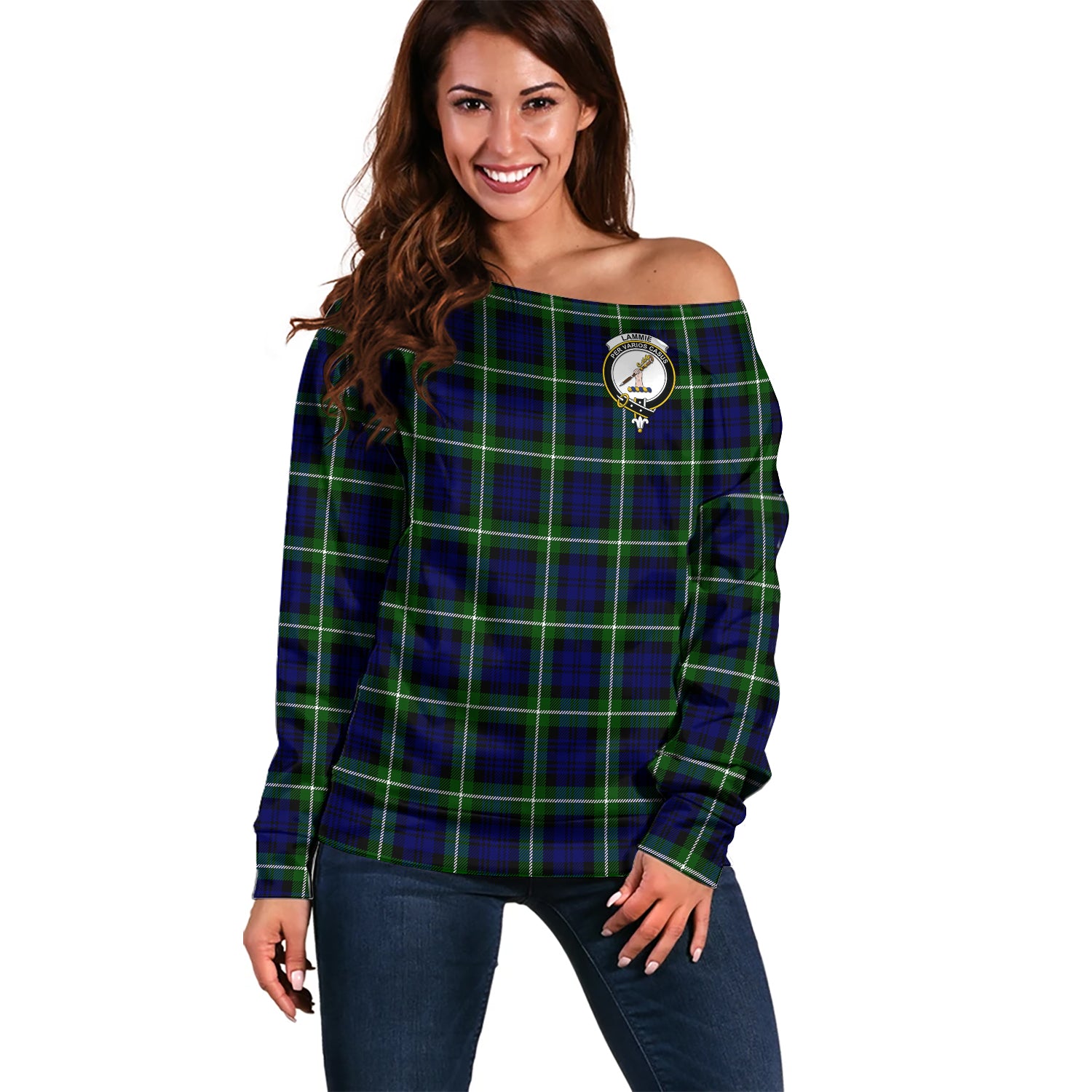 lammie-clan-tartan-off-shoulder-sweater-family-crest-sweater-for-women