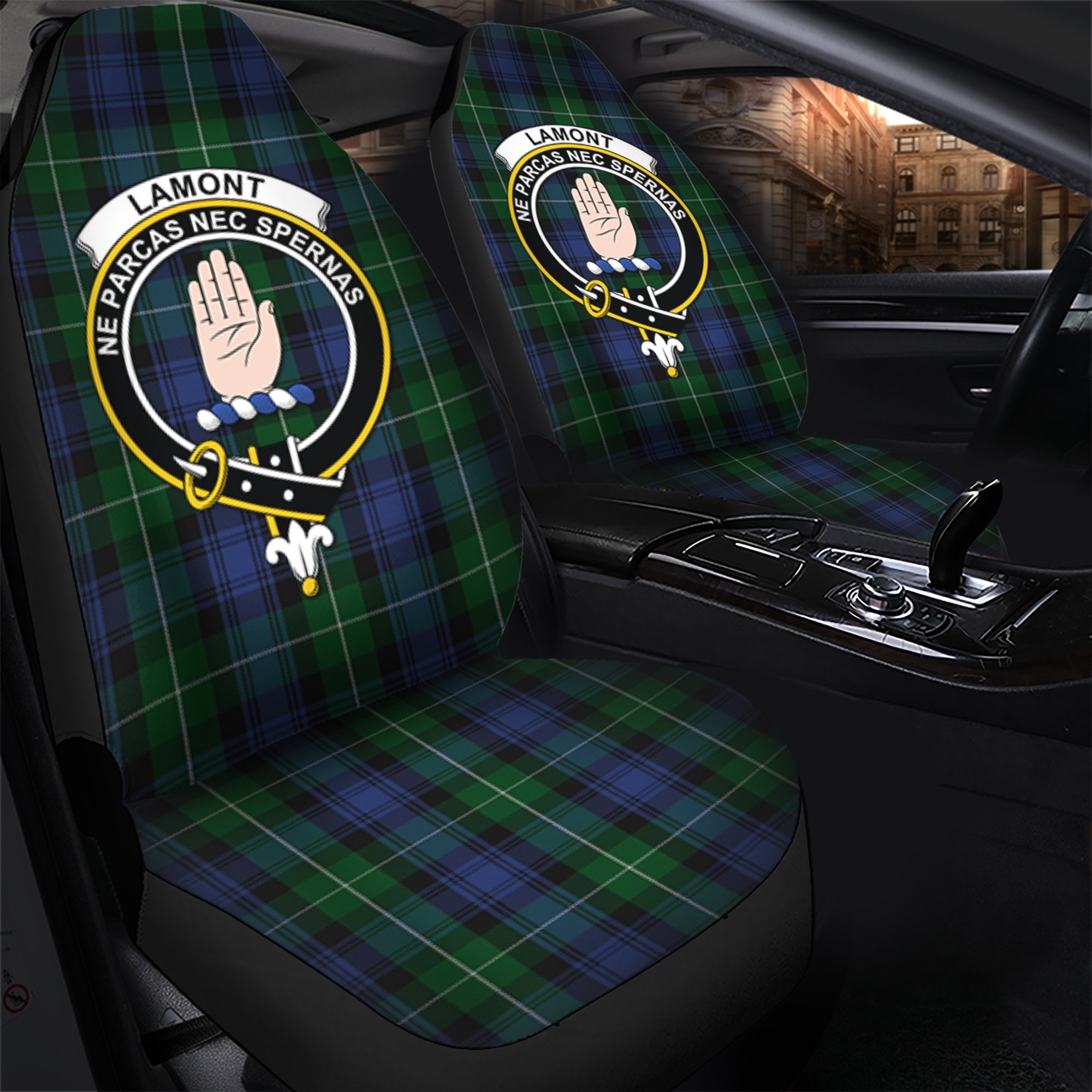 Lamont #2 Clan Tartan Car Seat Cover, Family Crest Tartan Seat Cover TS23