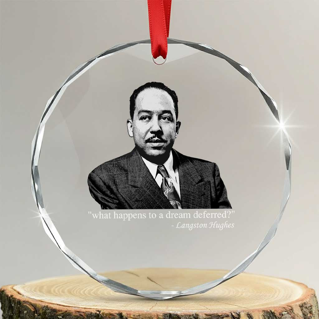 Langston Hughes Crystal Glass Ornament A Dream Deferred Juneteenth Black History Civil Right - Wonder Print Shop