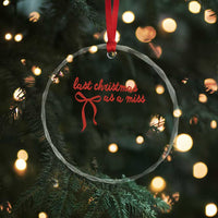 Last Christmas As A Miss Crystal Glass Ornament Bride To Be Future Mrs Xmas Engaged Gift - Wonder Print Shop