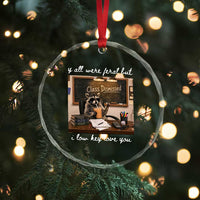 Last Day of School Teacher Feral Raccoon Crystal Glass Ornament Funny End of Year Summer Break Gift