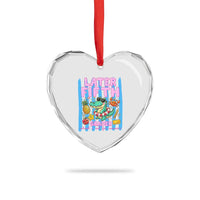 Later Fifth Grader School's Out For Summer Heart Crystal Glass Ornament Last Day Of School Later Gator Alligator