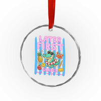 Later First Grader School's Out For Summer Crystal Glass Ornament Last Day Of School Later Gator Alligator