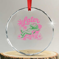 Later Gator Funny Alligator Meme Crystal Glass Ornament Last Day of School Summer Vacation Teachers Kids