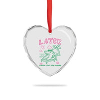 Later Gator School's Out for Summer Heart Crystal Glass Ornament Funny Last Day of School