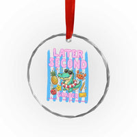 Later Second Grader School's Out For Summer Crystal Glass Ornament Last Day Of School Later Gator Alligator