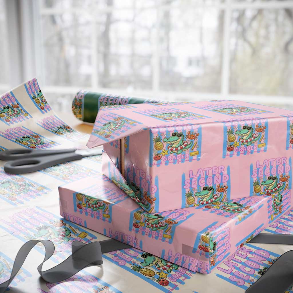 Later Second Grader School's Out For Summer Wrapping Paper Roll Last Day Of School Later Gator Alligator
