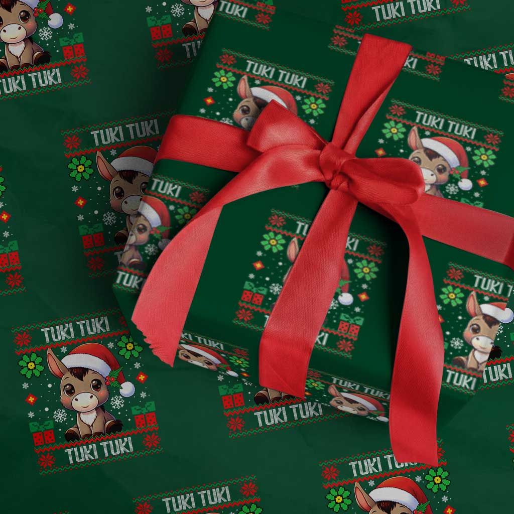 Latin American Xmas Wrapping Paper Roll Mi Burrito Mexican Donkey Latino Ugly Christmas