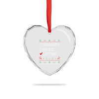 Latin American Xmas Heart Crystal Glass Ornament Naughty Nice Latina Funny Xmas List Hispanic Ugly Sweater - Wonder Print Shop
