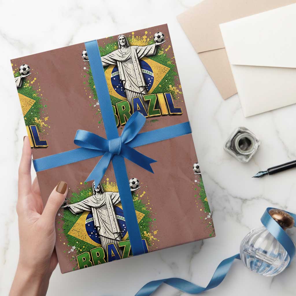 Latin Pride Christ The Redeemer Graphic Wrapping Paper Roll Brazilian Football 2026