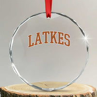 Latkes Crystal Glass Ornament Funny Hanukkah Gift Jewish Holiday Food Apparel - Wonder Print Shop