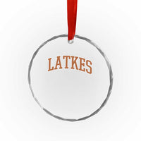 Latkes Crystal Glass Ornament Funny Hanukkah Gift Jewish Holiday Food Apparel - Wonder Print Shop